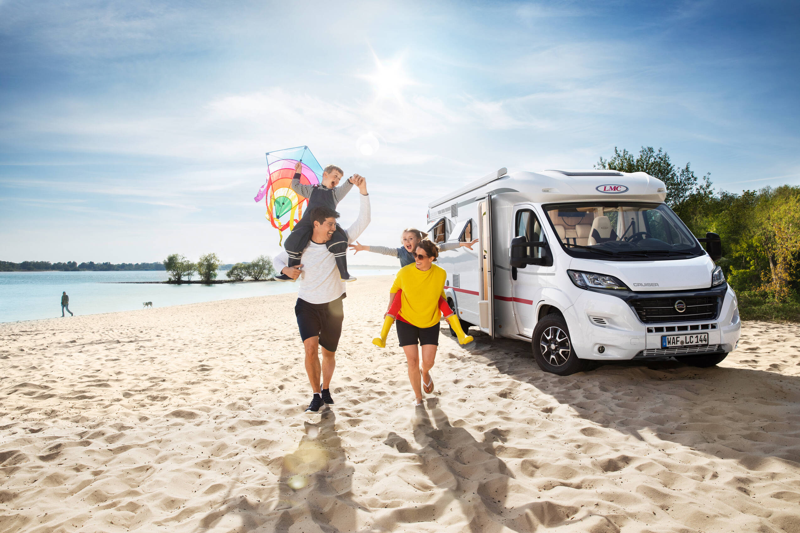Urlaub Familie Wohnmobil Strand